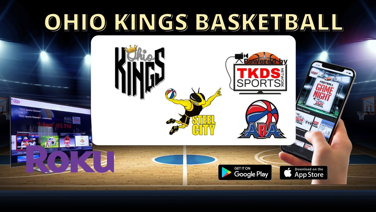 Tomorrow on <a href="/TKDSSports/">TKDS Sports Network</a>
 Semi-Pro ABA Basketball. 
Ohio Kings Vs Steel City 
Get your pass to view @ 
Desktop computer videos.tkdssports.com/ohio-kings-bas…
<a href="/theohiokings/">Ohio Kings</a> @2014ABA