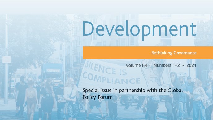 Development_'s tweet image. Exploring the issue of #governance in the current global conjuncture is a particularly challenging task. Check out this issue's editorial: Reimagining Multilateralism: A Long but Urgently Necessary Journey here: link.springer.com/article/10.105…