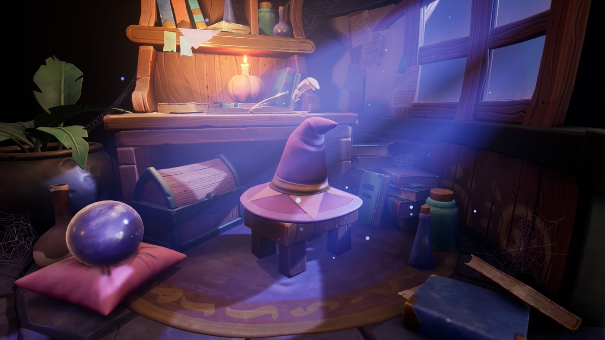 I'm excited to finally share my completed stylized witch's room diorama! I learned soooooooo much while working on this project. Thank you to everyone who gave me feedback and encouragement along the way!  😊💖
artstation.com/artwork/mz8g6Z
#gameart #environmentart #UnrealEngine
