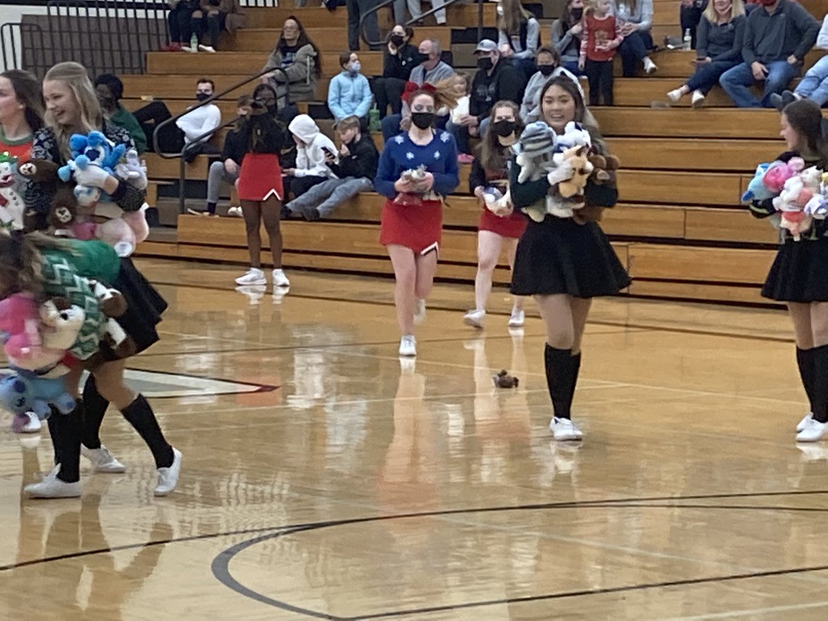 RocketAthletics's tweet photo. A lot of spirit from LNE and LHS on the annual teddy bear toss. All get donated to a local charity. https://t.co/zqdzBhz2e1