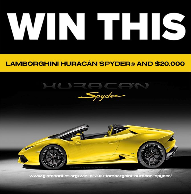 EvoluerLLC's tweet photo. Dreams to Reality! Enter to win this Lamborghini Huracán Spyder + 20k Cash: https://t.co/Nw9T3e2ioy     #Sweepstakes #giveaway #Contest #Giveaways #Lamborghini #Huracan #Huracán #lambo #Spyder #fundraiser #WIN #opportunities #charity #Supercars #exotic #prize https://t.co/JOsVbukwRa