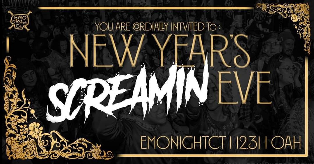 HensLiu's tweet photo. Emo Night CT - New Year's SCREAMIN Eve - Dec. 31st @ Orange Ale House - Orange, CT!! https://t.co/FcqeE5YcTb