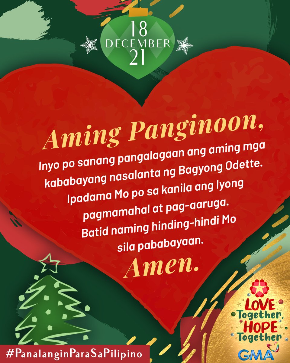 gmanetwork's tweet photo. Mga Kapuso, sabay-sabay po tayong manalangin. #PanalanginParaSaPilipino #BuongPusoParaSaPilipino https://t.co/JjdRosWWTz