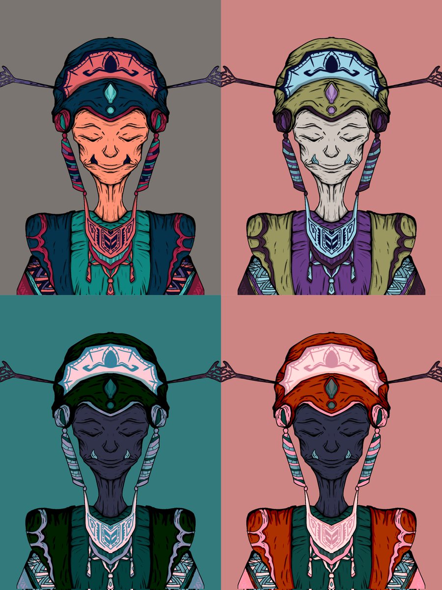 Solstice Tribe. Blood Race-Half-Giant.  .One of the elders who is always introverted and has the magic of seeing people's minds.  Now down the man in the polygon chain.
opensea.io/collection/sol…
#polygon #nft #NFTcollections