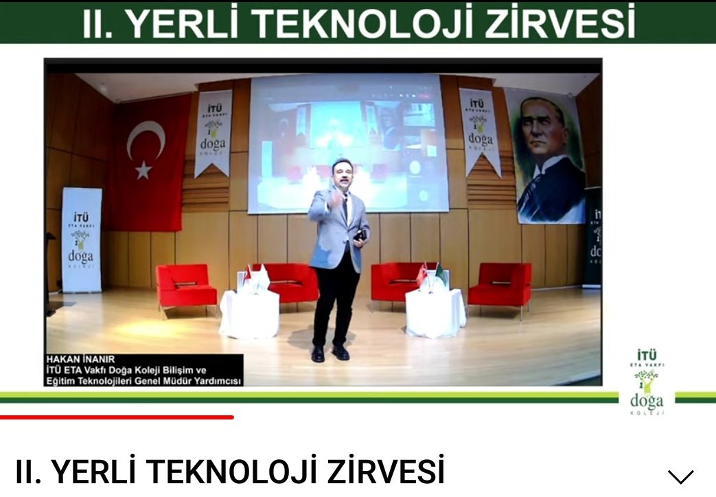 #DoğadaYerliTeknolojiZirvesi 'ne  İTÜ ETA VAKFI Doğa Koleji Bilişim ve Eğitim Teknolojileri Genel Mdr Yrd Sayın Hakan İnanır' ın açılış konuşması ile başlandı; sektör liderlerinin katılımıyla devam edecek, kaçırmayın!  <a href="/hakaninanir/">Hakan İnanır</a> <a href="/KvancBarlas/">Kıvanç Barlas 🇹🇷</a> <a href="/Doga_ikegitim/">Doğa Koleji İK Eğitim Birimi</a>