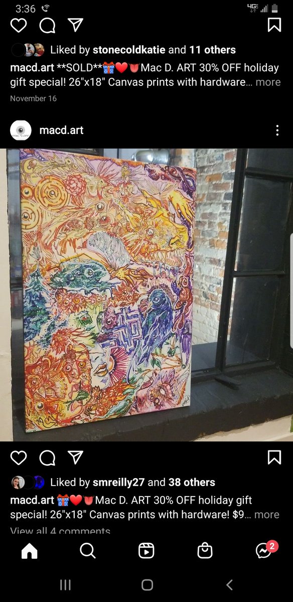 macd_art's tweet photo. RETWEET SO I CAN MAKE THIS SEASON WORK🎁❤👅Mac D. ART 30% OFF holiday gift special! 26"x18" Canvas prints with hardware! $99 free shipping and  delivery! DM.👅❤🎁 https://t.co/2yX1SAXyo0