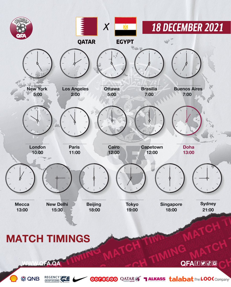 QFA_EN's tweet photo. A few hours to go for our 🇶🇦 national team’s game against Egypt to decide third place in the #FIFArabCup
Where will you be watching #AlAnnabi from?
#ForQatar 💪 https://t.co/Mm84FYD550