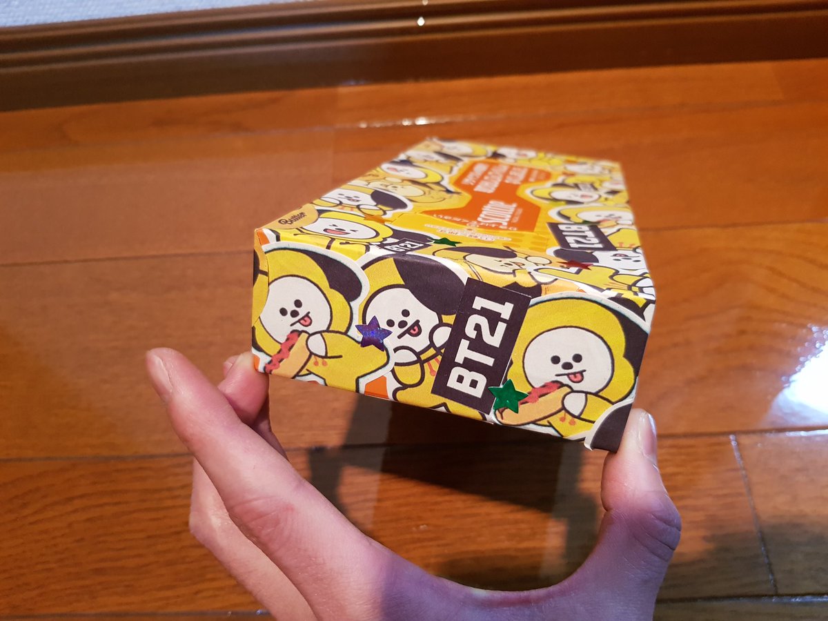 show05916647's tweet photo. チミーも完成👋２つセットにしてプレゼントしよう！BT21好きな人、多いよね～ #BT21  #chimmy #手作り #チミー #箱ティッシュ https://t.co/AMtnFO50A8