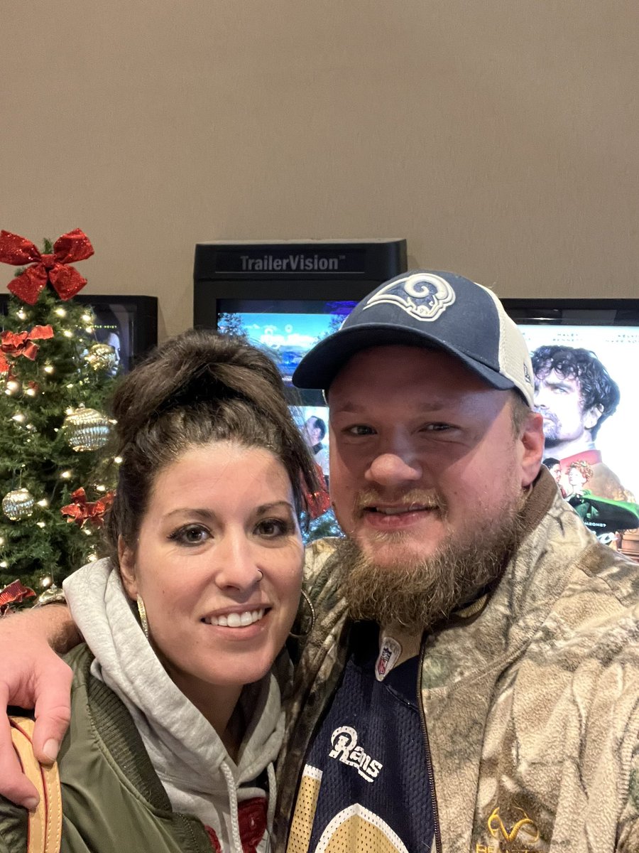 MadMaxMcNeely's tweet photo. 1st movie date since Covid! @AmericanUnderdg  is a Great movie go see it and go @RamsNFL 
Thanks to @kurt13warner for the early access tickets! https://t.co/4kcFE4i57I