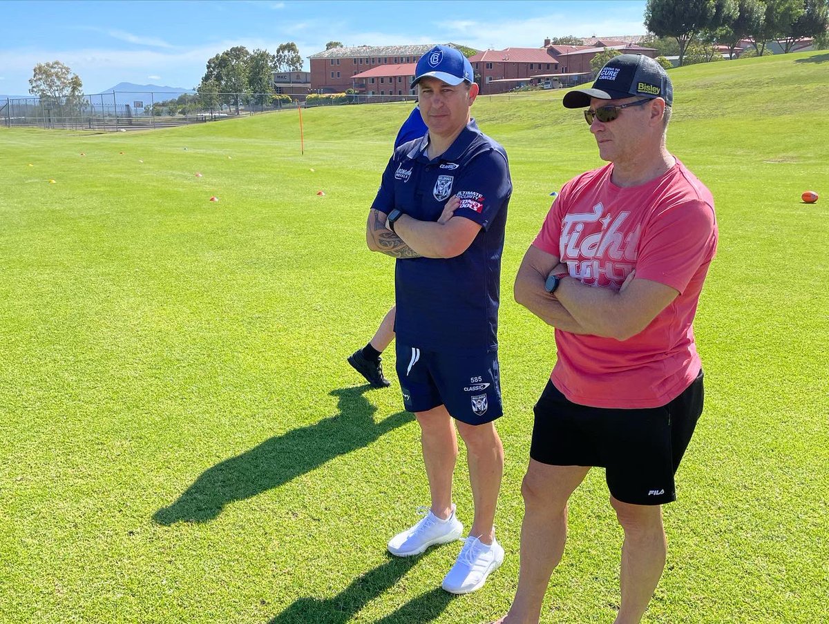 Group4rugbyleag's tweet photo. 2021 academy done and dusted.Great to see the @NRL_Bulldogs @PhilGould15 Jason Alchin, Luke Goodwin and Craig Wilson mingle with the players and staff. #footywayoflive @NSWRL https://t.co/XrmrTF7Dbj