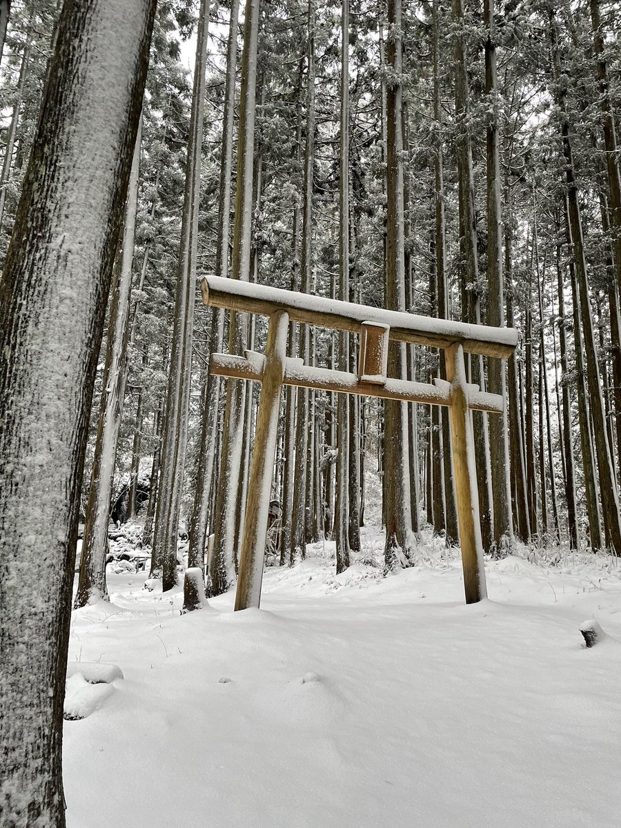 遊佐も雪降っとる☃️
年内最後の水汲みかな⛰