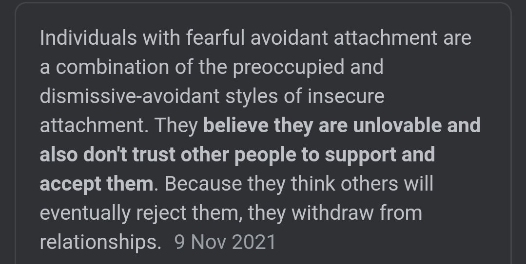 LYK410_'s tweet photo. Avoidant attachment style's learn they can not depend of others for emotional support, as emotional support was inconsistent from early adolescence, as a result of this they learn to Express their emotions.#MentalHealthMatters #deepyy #learnattachmentthory https://t.co/tjqAeoBfEs