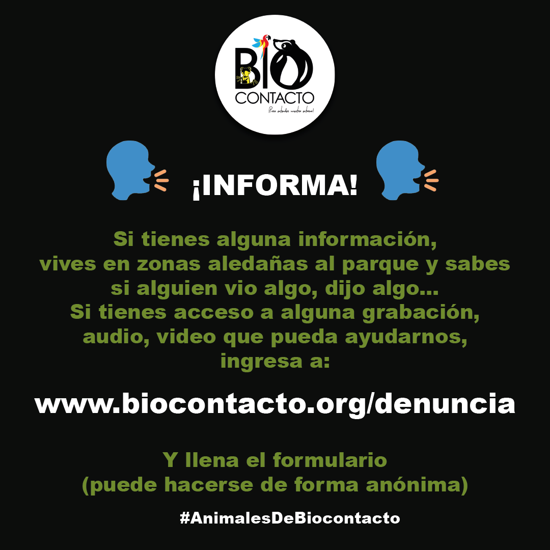 TIENEN QUE APARECER NUESTROS #animalesdebiocontacto 

Y tú puedes ayudarnos