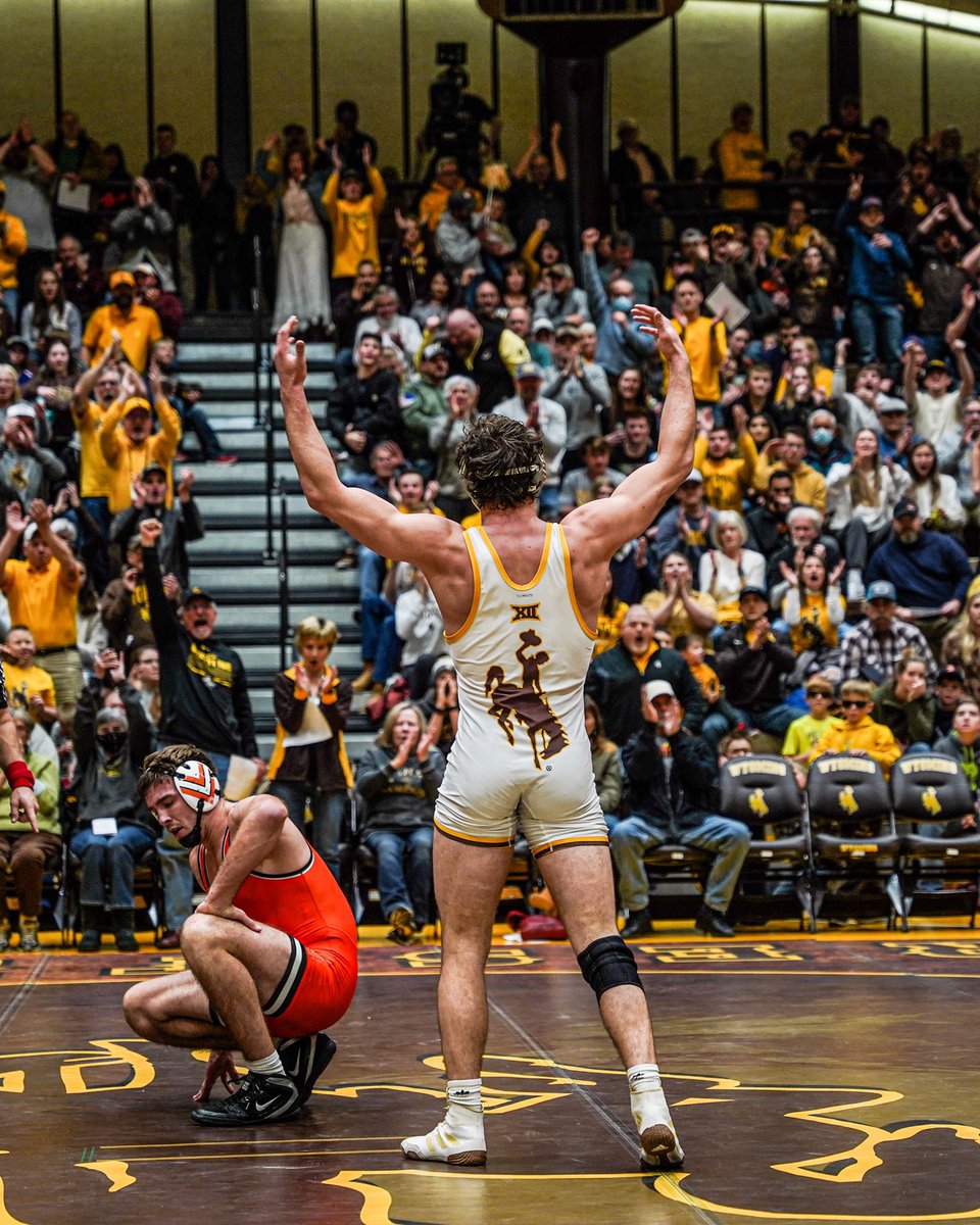WyoWrestle's tweet photo. DOWN GOES NO. 6️⃣

@TateSamuelson with the BIG win in overtime! 💥 https://t.co/eCHHRW1oDs