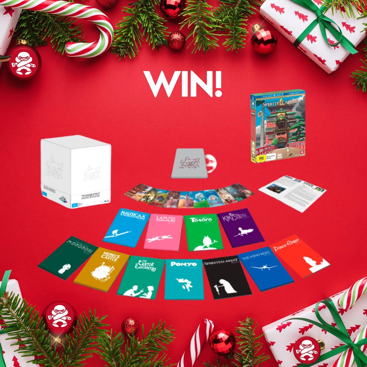 MadmanFilmsNZ's tweet photo. ✨ #StudioGhibli fans, this is for you! For your chance to win 'The Collected Works of Hayao Miyazaki' + a 25th anniversary edition copy of Spirited Away - quote RT and tell us your fave Ghibli film (+ make sure you follow @MadmanNZ) 🎄
[Winner drawn Dec 20] https://t.co/At4419ExMB