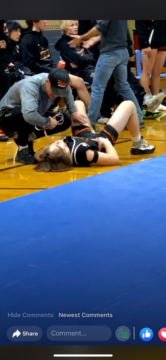 Wrestling
Williston 40
Jamestown 36

Larson after getting the winning pin congratulated by Head Coach Gresh Jones.