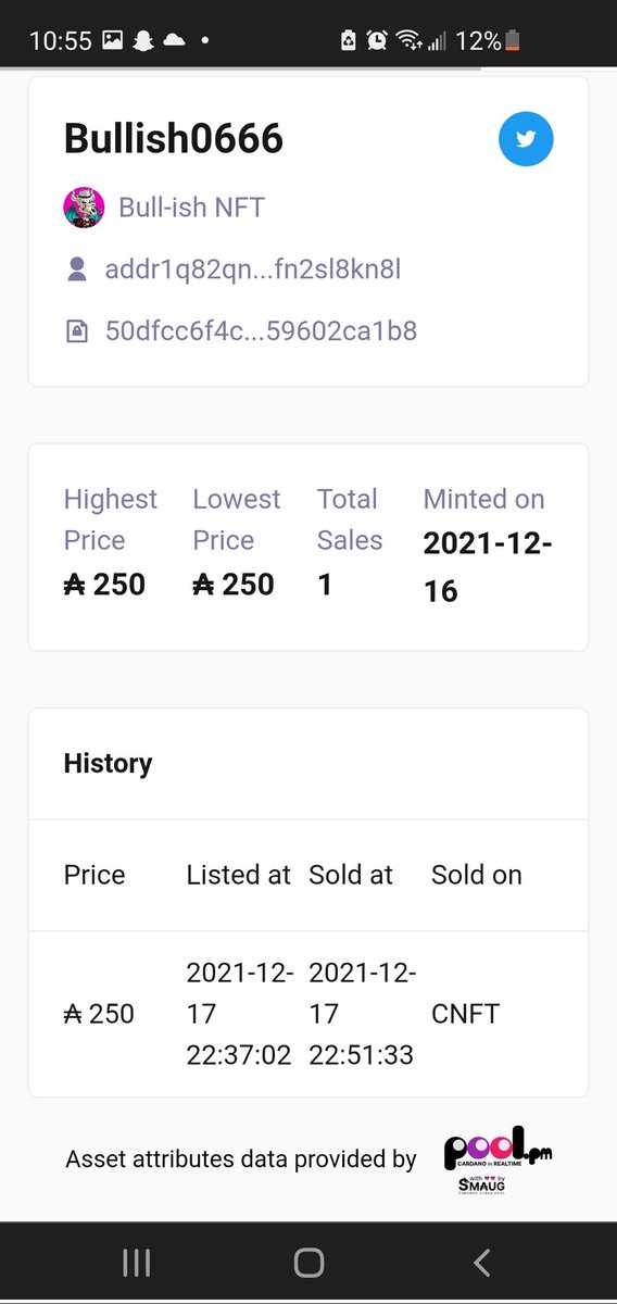 Bull_IshNFT's tweet photo. 🚨ABSOLUTE MADNESS ALERT🚨

BULLI-SH NFT HAS SOLD THEIR ALL TIME HIGH 250 ADA'S

CONGRATS TO THE BUYER... ABSOLUTE STEAL!!!!

#ADA #Cardano #NFT #CNFT #NFTCollector #NFTCommunity https://t.co/XjItpRaPZX