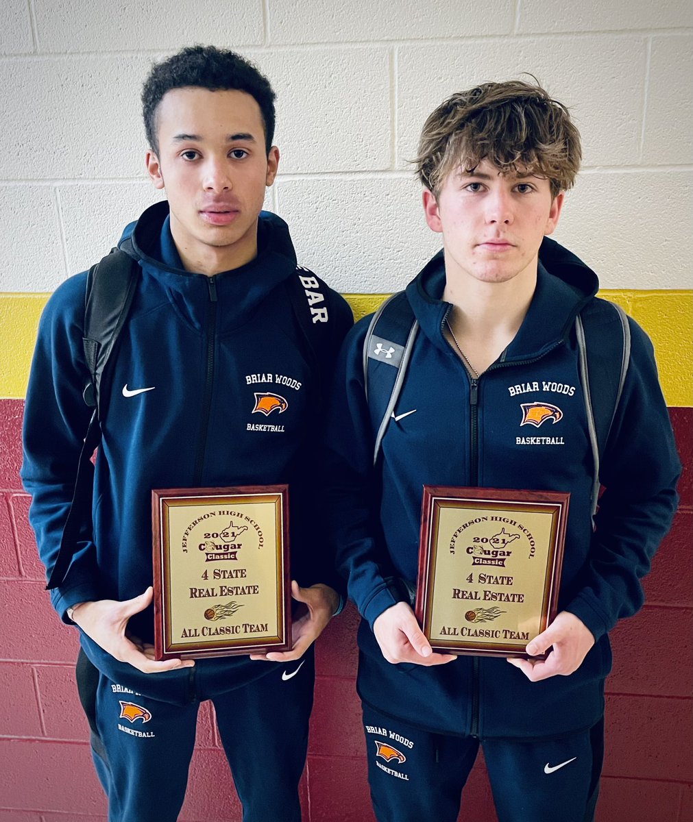 Congratulations to Brayden Fetterman <a href="/braydenfetterm1/">brayden fetterman</a>  and Javier Curry for being named to the All-Classic team at the Cougar Classic at Jefferson High School (WV).