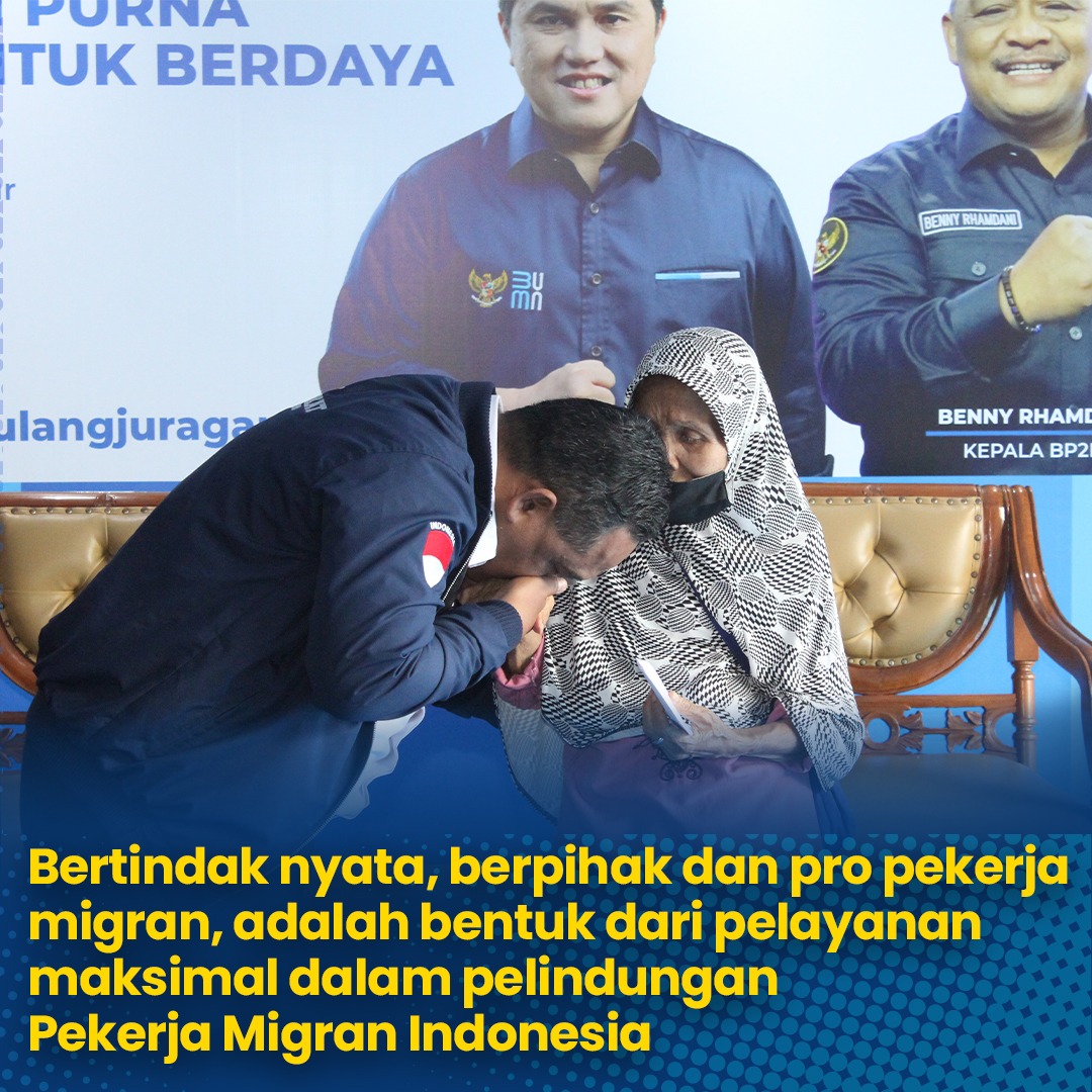 pak_dheq's tweet photo. Bentuk dari pelayanan maksimal dalam perlindungan pekerjaan migran Indonesia adalah bertindak nyata berpihak dan pro pekerja migran.
#MigrantsDayBP2MI2021 https://t.co/IpkPXVv7Ex