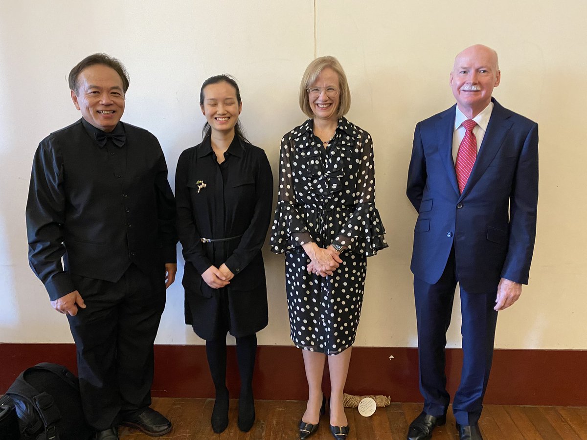 QldGovernor's tweet photo. The Governor is proud Patron of the Queensland Youth Orchestras, and today attended a concert celebrating Chen Yang’s 30 years as a #QYO conductor https://t.co/L16skTBqlK