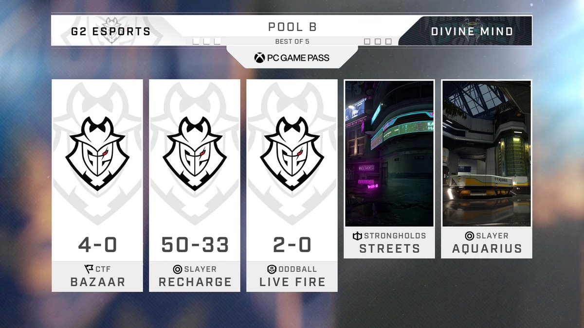 Our last match of the night goes to <a href="/G2esports/">G2 Esports</a> as they take down <a href="/DivineMindau/">Divine Mind</a> with a 3-0 sweep!