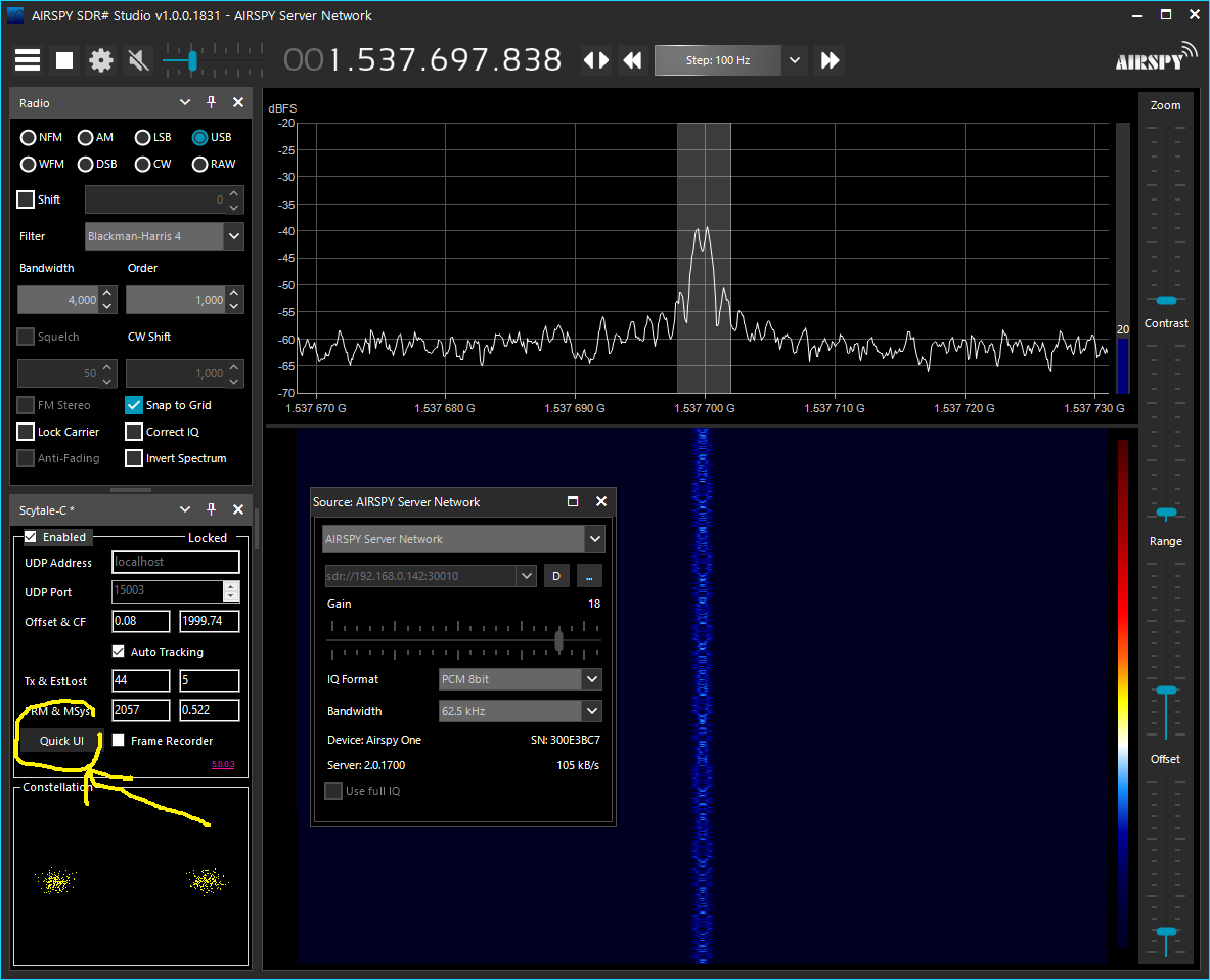 microp11sat's tweet photo. Compiled a binary today with the fix for the crash when undocking the sdrsharp.scytalec plugin window: https://t.co/FX7slIkxAU The UI will install automatically when pressing its button on panel. #scytalec https://t.co/4X8DYrR6KE