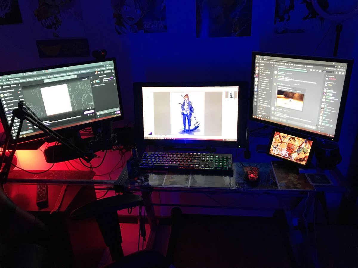 nerouvt's tweet photo. Probably gonna start streaming again as of tomorrow...Im ready...but question is..would anyone actually watch? and if so..what should we do? #streamsetup #artistsetup #Vtuber https://t.co/C7s9xp2PxZ