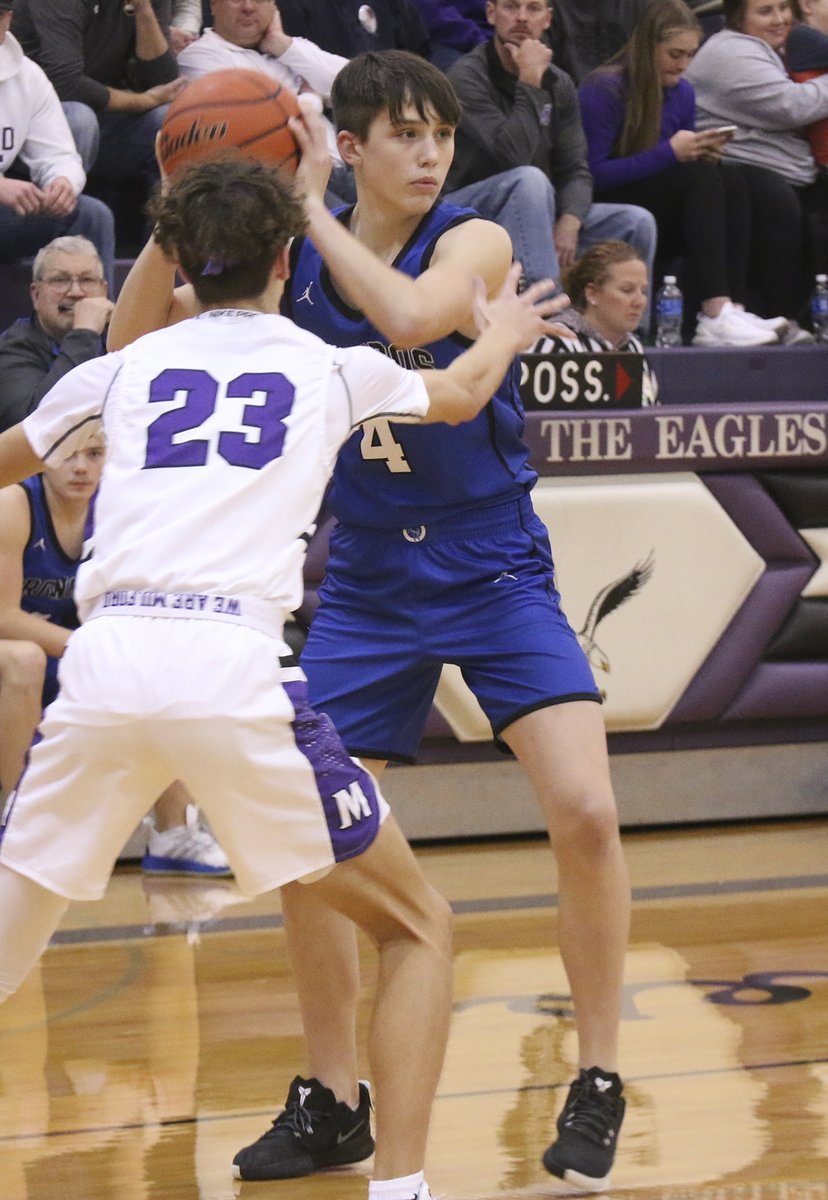 SCIStephanie's tweet photo. BBB: Alex Hirschfeld of @cpsbroncos looks for an open teammate against Milford. #broncoblue #focusontheplay #lookforanotherbronco https://t.co/4tFqxpKCC9