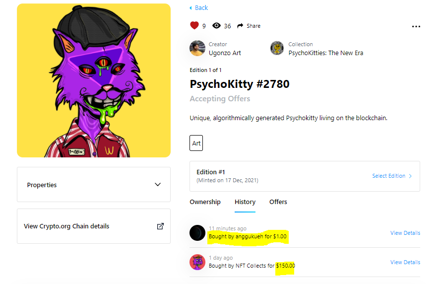 NFT_Collects's tweet photo. I wanted to give back the society since I manage to buy 5 kitties...  I sold one of my kitties for $1 and see who is the lucky one!!!! :)  

I still have 1 more kitty which i hope to give away by Christmas. Please follow and retweet if you want a chance to win! https://t.co/vUH47zVz76