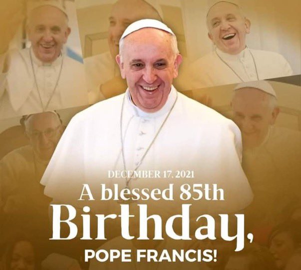 Wishing Pope Francis a happy and blessed birthday! 