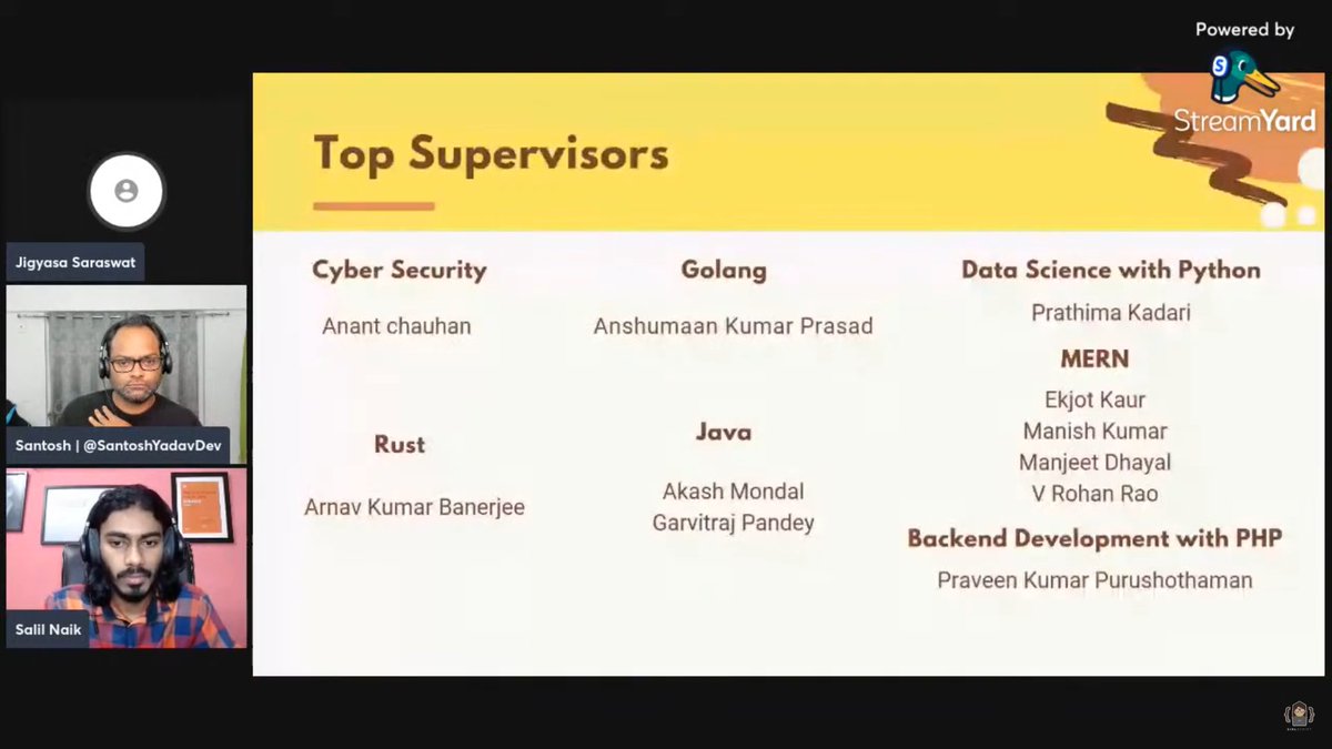 aminoxix's tweet photo. Flexed the name as one of the top supervisors of @girlscriptwoc, would love to work with the team &amp; really worth it when we say "Getting started with Open Source". ❤️‍🔥

I participated as Golang Supervisor &amp; JavaScript Mentor, gained a lot!

#OpenSource #github 😼 https://t.co/gQdkg290Yu