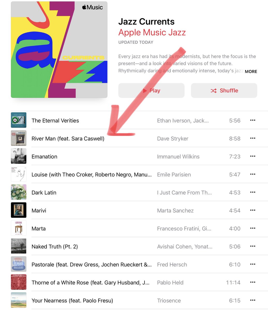 River Man the 2nd pre-single from As We Are #2 on Apple Music today. Album drops Jan 7th #asweare #davestryker #applemusicjazzcurrents #allnewjazz #jazzXpress #jazzcovers #freshjazz <a href="/SaraCaswellVLN/">Sara Caswell</a> <a href="/julianshore/">Julian Shore</a> <a href="/BrianBlade/">Brian Blade</a> <a href="/JohnJPatitucci/">John Patitucci</a>