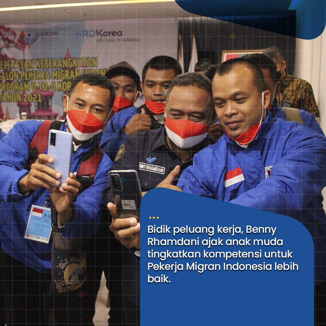 pak_dheq's tweet photo. Benny Ramadhani ajak generasi muda tingkatkan kompetensi untuk pekerja migran Indonesia lebih baik.
 #MigrantsDayBP2MI2021 https://t.co/QLNCDjDFkn