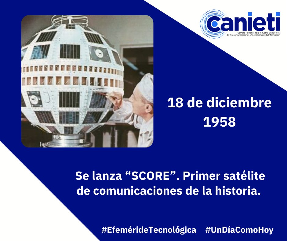 #UnDiaComoHoy #EfeméridesTecnológicas 
El vehículo fue utilizado para demostrar la posibilidad de lanzar y utilizar un sistema de comunicaciones basado en satélites y sus posibles problemas.🛰
