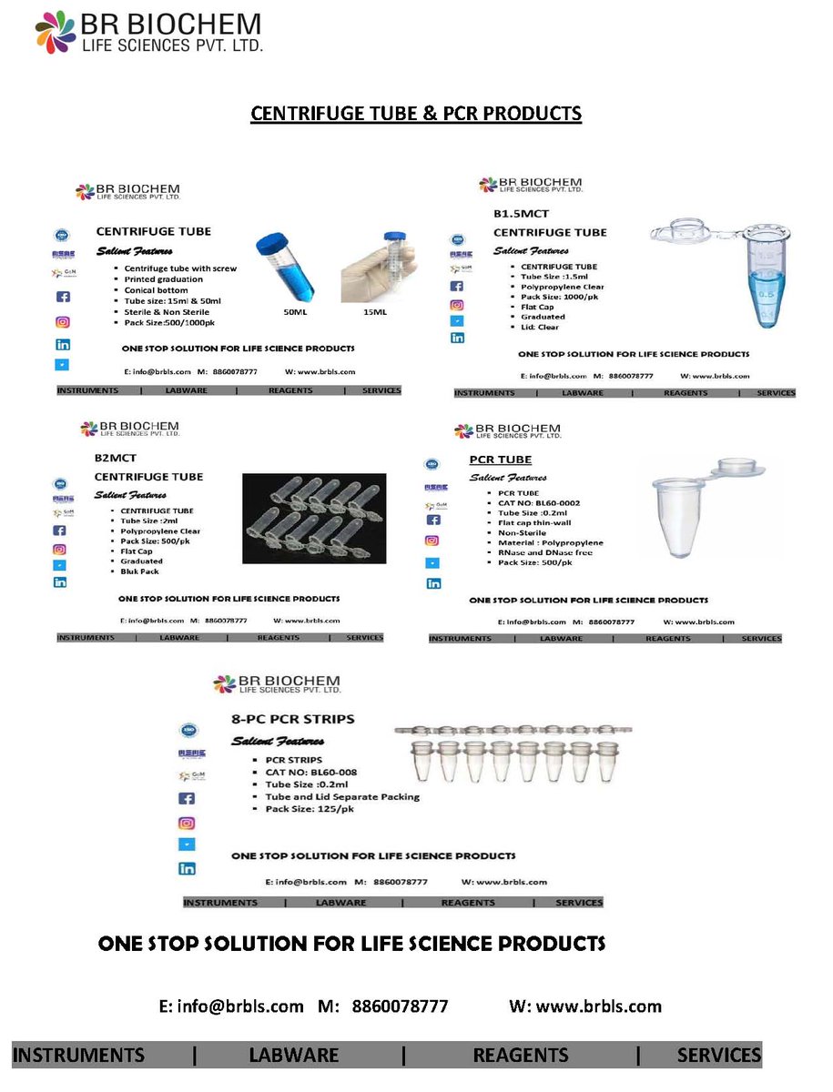 BRBLSciences's tweet image. *Best Price Available
*Ready in stock
FOR MORE DETAILS PLEASE CONTACT :
Mail: info@brbls.com
Whatsapp: 8860078777
Call: 011-43033662/4
.
.
.
.
.
.
#labware #plasticware #centrifugetube
#pcrtube #microbiology #biotechnology #ivd #brbls