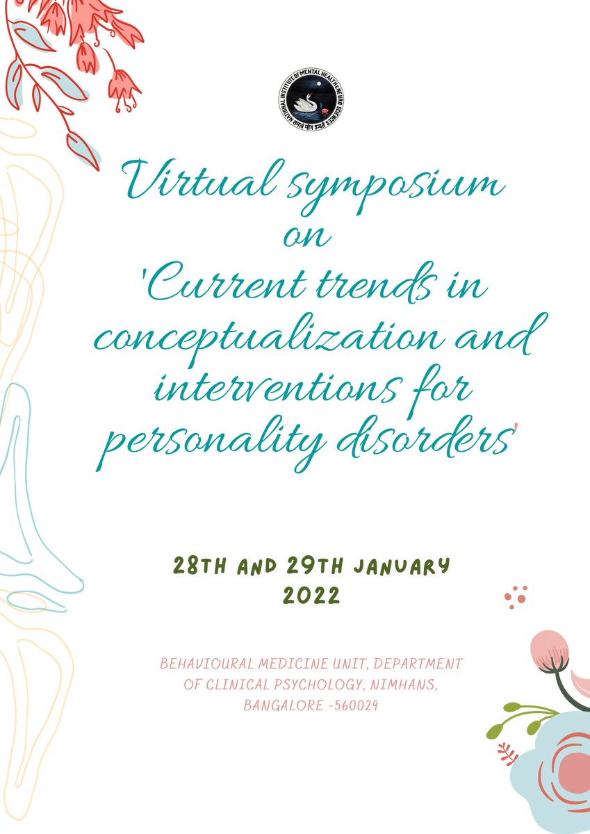 _IPN_org's tweet photo. This two-day virtual symposium is aimed at providing insights into current conceptualization and trends in the management of personality disorders, through panel discussions, invited talks and workshops. 

For registration click the link below:
https://t.co/m8pCuRH7ZN https://t.co/4i80U4OsID
