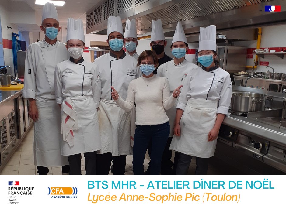 CFA RAN (@rancfa) on Twitter photo Cette semaine, nos #apprentis BTS MHR de #Toulon ont été coachés par leur professeur de #cuisine Monsieur Beltrando pour la préparation du Dîner de #Noël de leur restaurant d'application. 🎄🍴
📍Lycée Anne-Sophie Pic
#Apprentissage #CFA #Hôtellerie #Restauration <a href="/LyceeAsPIC/">Lycée Anne-Sophie PIC</a> Cette semaine, nos #apprentis BTS MHR de #Toulon ont été coachés par leur professeur de #cuisine Monsieur Beltrando pour la préparation du Dîner de #Noël de leur restaurant d'application. 🎄🍴
📍Lycée Anne-Sophie Pic
#Apprentissage #CFA #Hôtellerie #Restauration <a href="/LyceeAsPIC/">Lycée Anne-Sophie PIC</a>