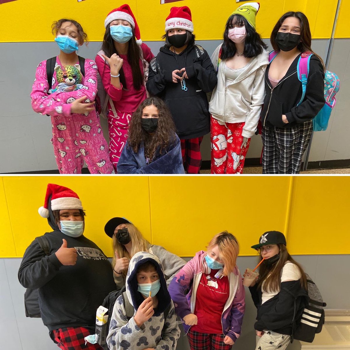 So many Eagles getting ready for winter break in Pj style. #mpspiritweek