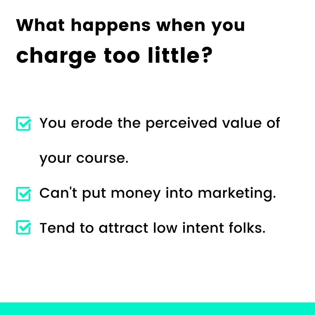 airtribe_live's tweet image. 💲What happens when you charge too little vs too high?

Price your course appropriately based on your audience, your expertise, and your level of authority over the subject of teaching.

#Airtribe #LaunchpadFinalSession #CoursePricing #CohortBasedCourses