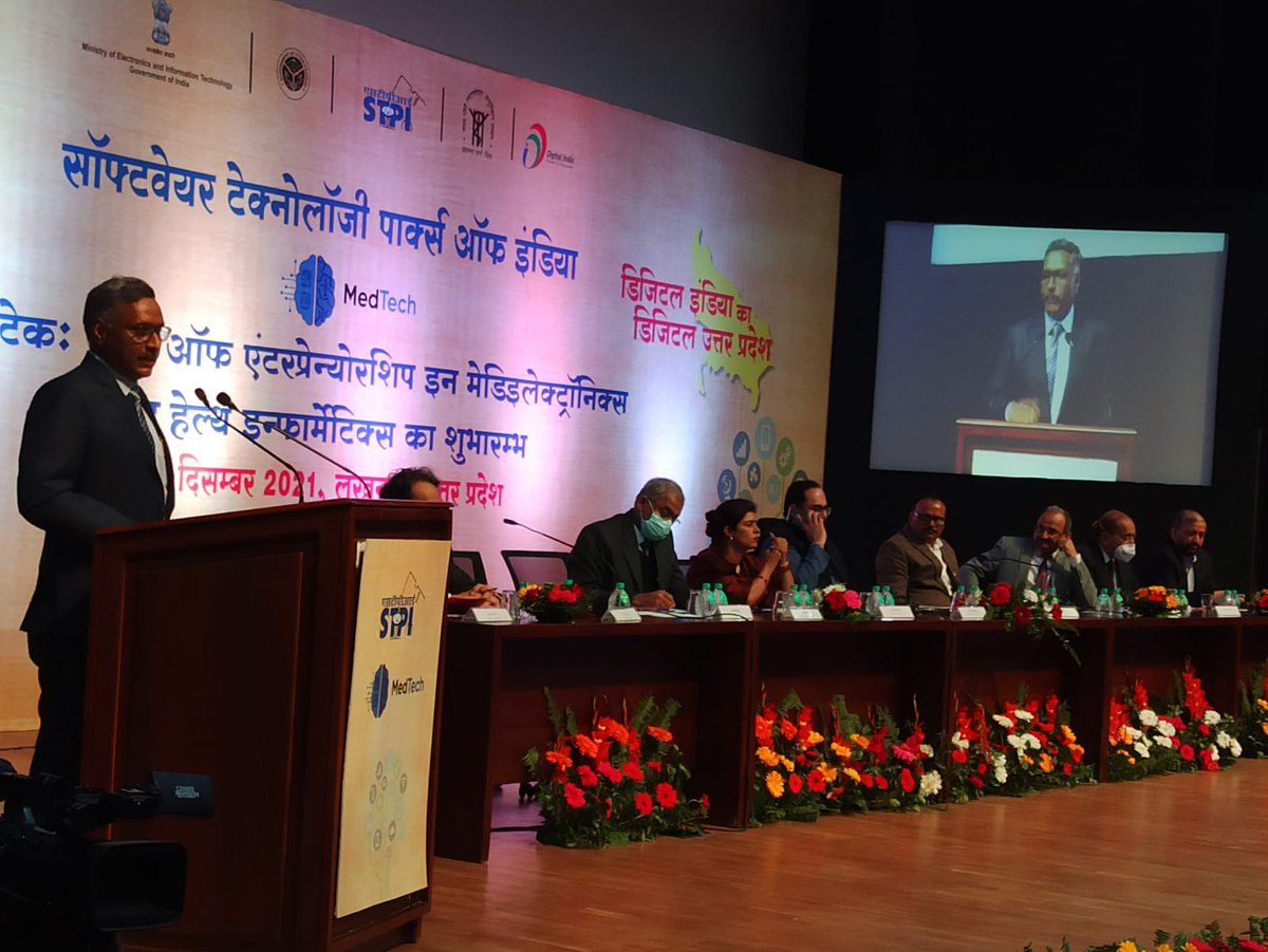 stpiindia's tweet photo. “#STPIMedTechCoE at @SGPGI will integrate technology with healthcare. #AI can play a transformational role in diagnosing health issues in an effective manner &amp; accelerating treatment process,” quoted Sh. Shri Arvind Kumar, DG, #STIINDIA. #STPICoEs #DigitalUttarPradesh @arvindtw https://t.co/UkXjXsg6k7
