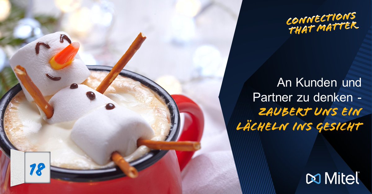 Mitel_DACH's tweet photo. [@Mitel #Adventskalender] Tür #18: So sieht #Glück aus! Wir kriegen das #Lächeln gar nicht mehr aus unserem Gesicht wenn wir an unsere #Kunden und #Partner denken und wünschen Ihnen einen zuckersüßen Start in das #Adventswochenende! #Mitel #Adventskalender #ConnectionsThatMatter https://t.co/zgJQSwUiR2