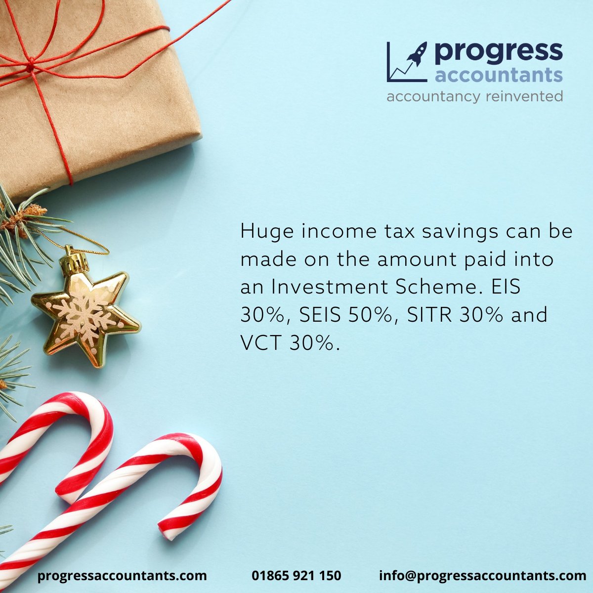 ProgressACCT's tweet photo. Day 10: Save on Income Tax
#Christmas  #Accounting #ProfessionalServices #12DaysofChristmas 🎄 https://t.co/uFvuD5cYti