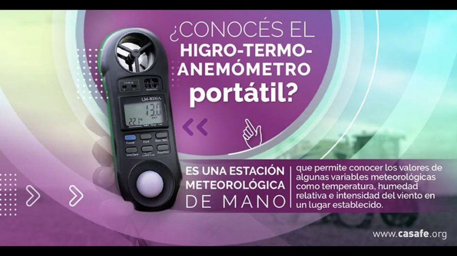 patucomendez's tweet photo. #6de9
El higro termo anemometro es un instrumento d gran utilidad
Nos permite conocer la condición meteorológica, ya que nos brinda datos precisos del #viento, la #temperatura y la #HumedadRelativa
Con esta información podemos definir la factibilidad de realizar la aplicación https://t.co/9FlnW77KgT