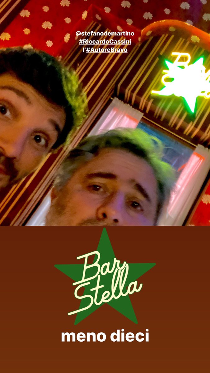 riccardocassini's tweet photo. #BarStella
non-show di #StefanoDeMartino e #RiccardoCassini.
Dal 28 dicembre.

l’#AutoreBravo
#Rai2 https://t.co/suds7kihlE