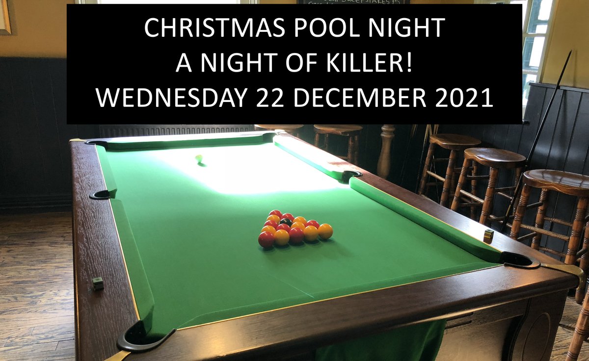 Borough_Arms's tweet photo. We're killing it next week Wednesday! Join us for a night of Killer and other pool games on Wednesday 22 December at The Borough Arms Christmas Pool Night! Roll in from 7pm and we'll play the night away. See you there! 🎱 🎄 https://t.co/rpcpFXJ972