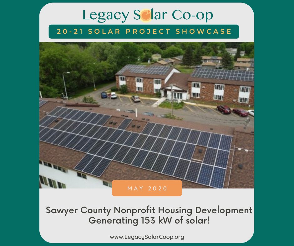 ☀️ The solar arrays installed for the Sawyer County Nonprofit Housing Development by Carlson Electric have the capacity to generate about 195,000 kW-hours of electricity annually! ☀️ 
<a href="/carlson_llc/">GoSolarWI</a>

Learn more at: bit.ly/3GQ1eGW