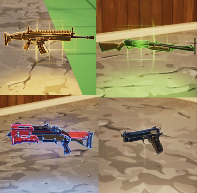 FNLeaksToday's tweet photo. Out of all the C1 to C2 weapons, which ones are you missing the most in early C3? 🧐

(via @FortINTEL)
#Fortnite #FortniteChapter3 #FortniteNews #FortniteLeaks https://t.co/Rjuj5CA4bE
