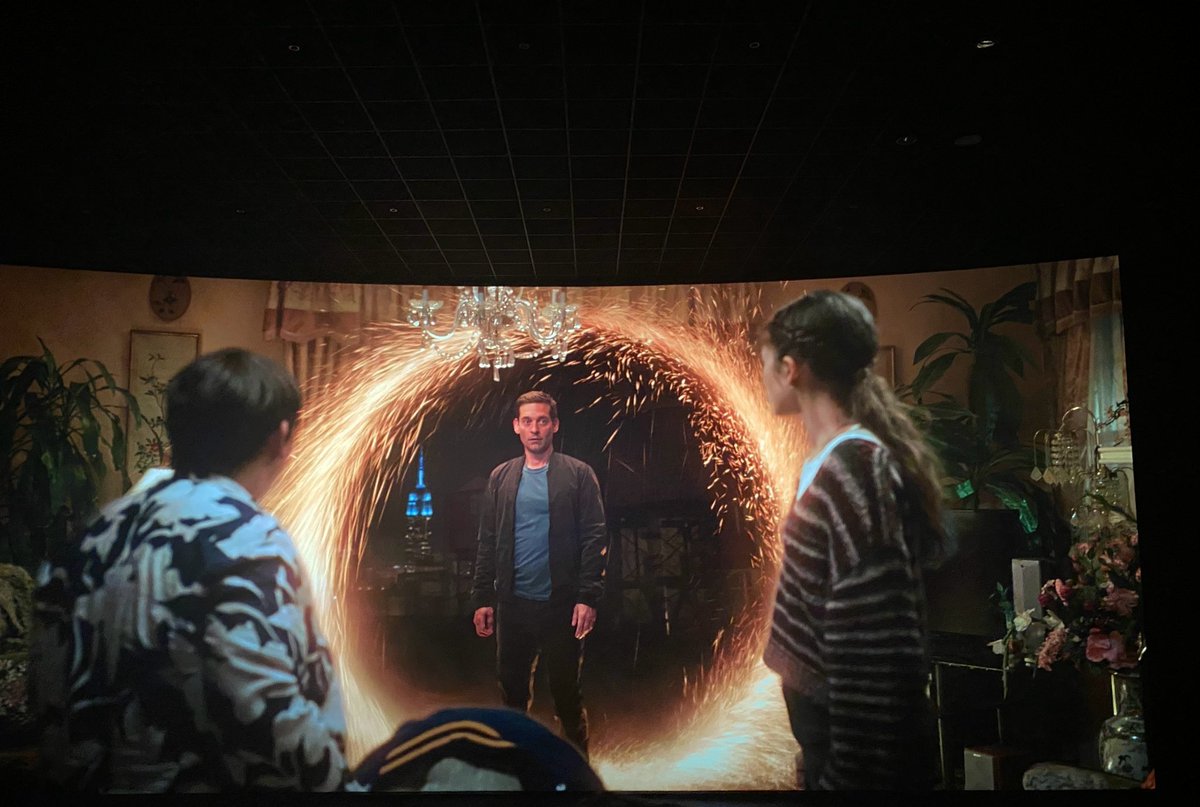 SohoniSandeep's tweet photo. The way crowd eruped seeing Tobey Maguire and Andrew Garfield appear on screen was just priceless. Goes to show that MCU is more than just a movie series. I personally was moved to see Tobey back. For me, he will always be the original Spidey.

#SpiderManNoWayHome #SpiderMan https://t.co/th9mUHXLYl