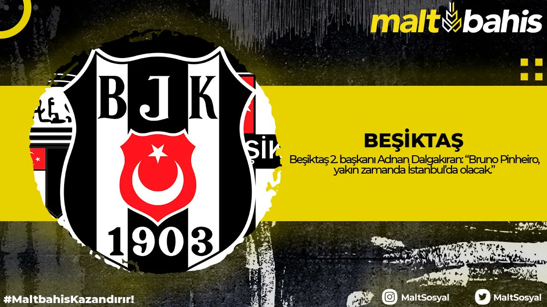 ⚽ Beşiktaş 2. başkanı Adnan Dalgakıran: “Bruno Pinheiro, yakın zamanda İstanbul’da olacak.”

 #maltbahis #yuksekoranlar #eniyioranlar #canlibahisoyna