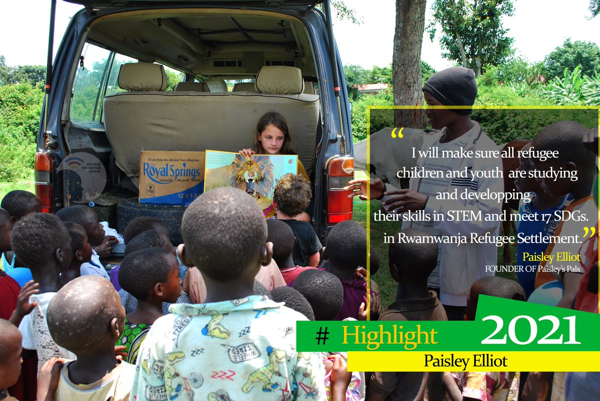 CentreRefugee's tweet photo. #PaisleyElliot visited Rwamwanja Refugee Camp and supported more than 1500 young refugees with #DigitalLibrary , #ECDProgram with 10 #ShineBoxes , #LearningMaterials provided and supported 300 #YoungadolescentGirls with Reusable sanitary pads through @CentreRefugee in 2021. https://t.co/9B6pi4cZB2